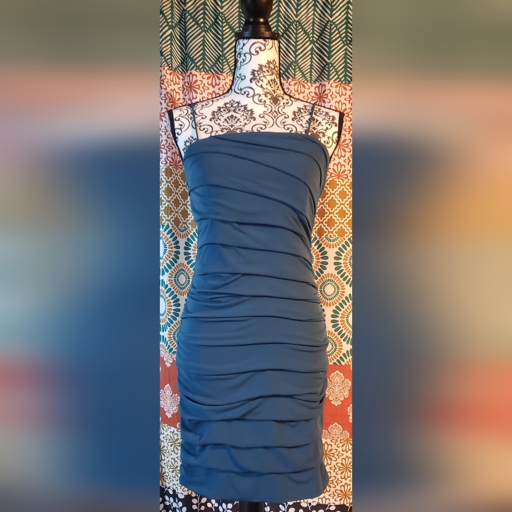 Teal cocktail dress